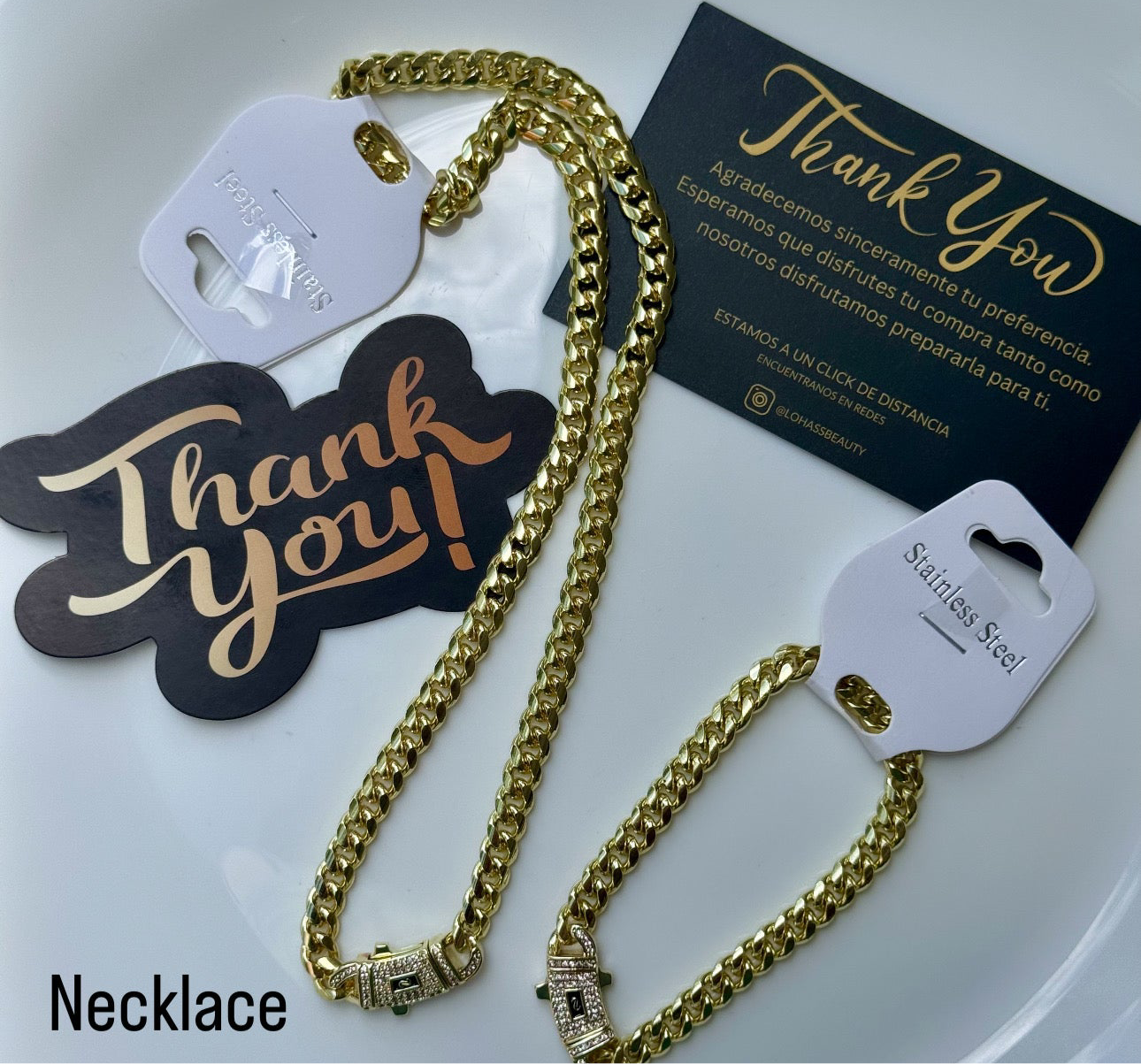 Necklace cuban Style Mónaco ✨