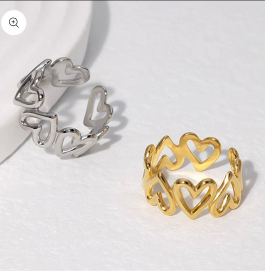 Heart chape Rings